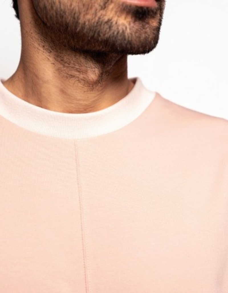 La Maison Victor French terry oranje roze/Chase t-shirt stof