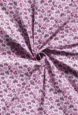 Poplin mille fleur flowers fuschia