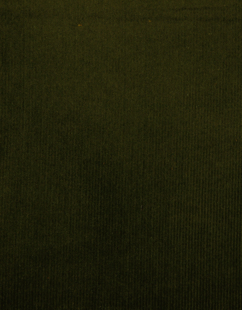 Ribfluweel fijne rib dark green