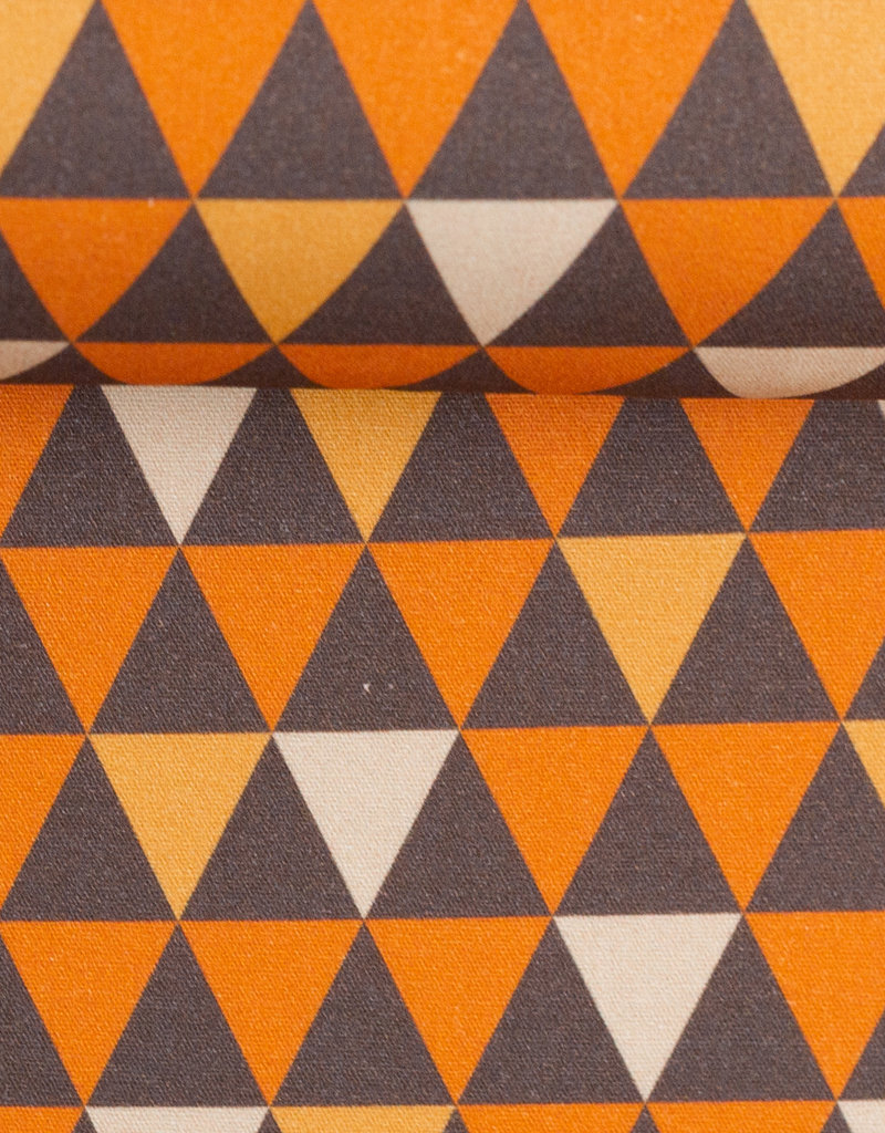 Katoen oranje/bruin triangles
