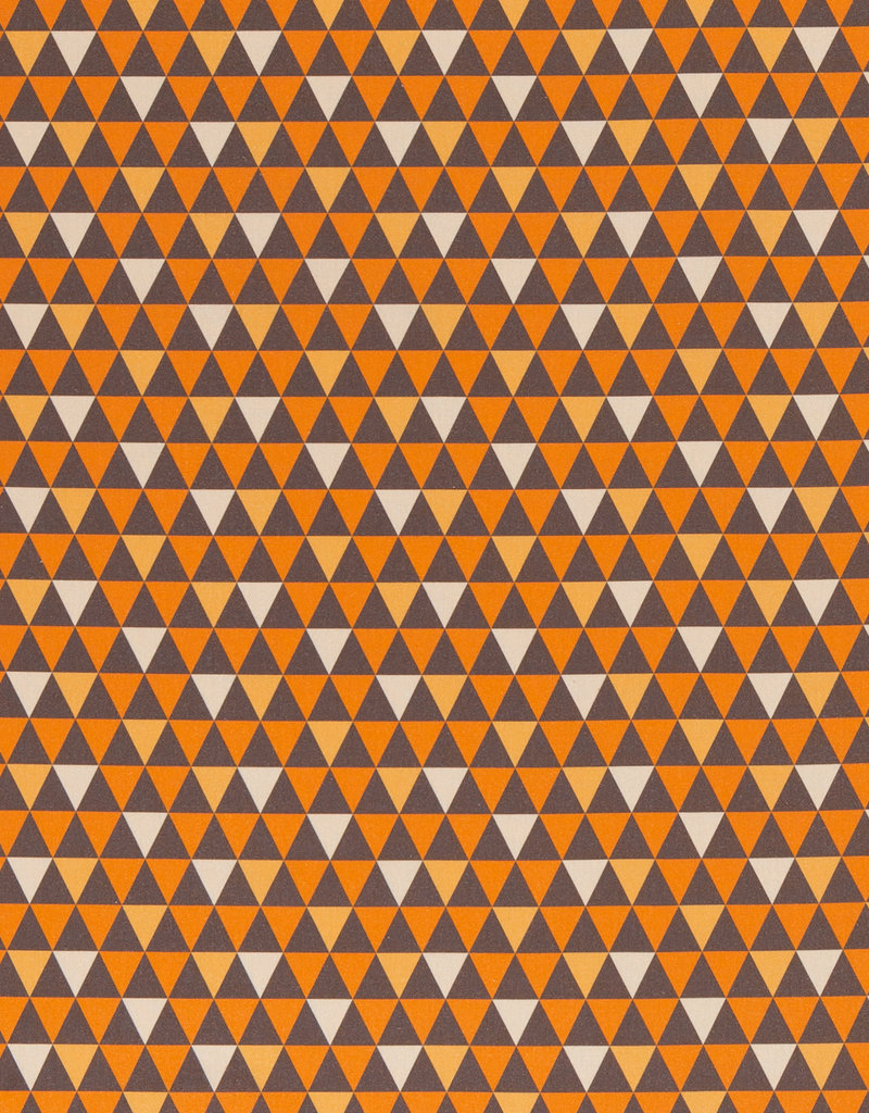 Katoen oranje/bruin triangles