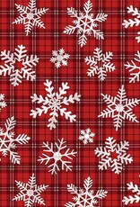 Snowflakes on plaid