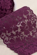 Elastische kant met bloem 100 mm violet