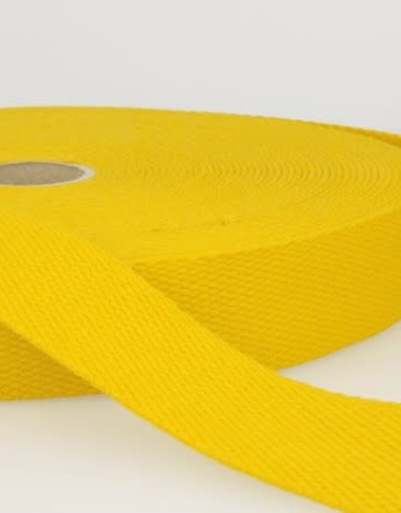 Tassenband 25 mm geel