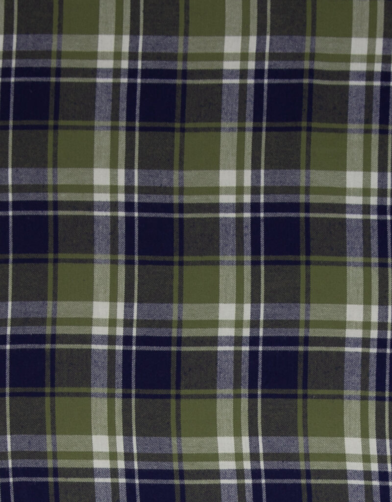 Flanel ruit groen/blauw