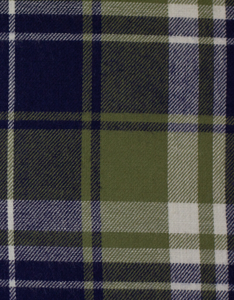 Flanel ruit groen/blauw