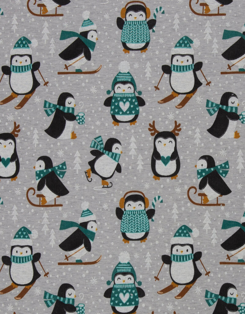 Vrolijke pinguins alpenfleece