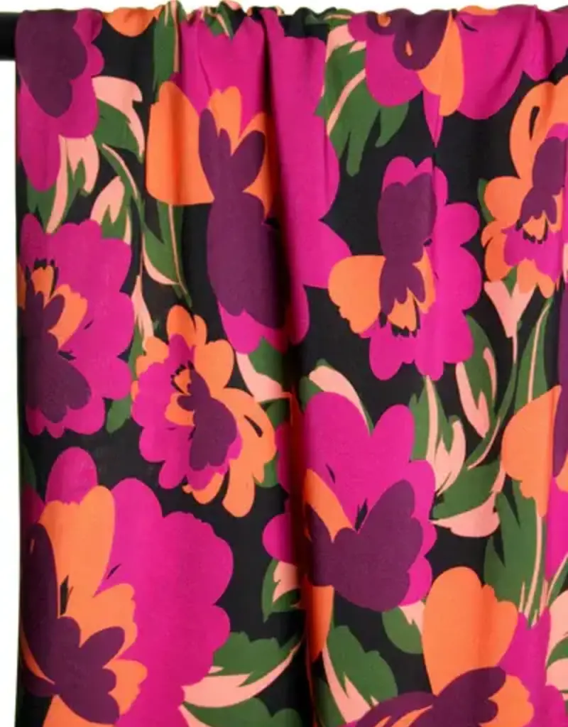 Atelier Jupe Fuschia flower viscose