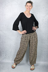 Leopard  zwart/bruin viscose