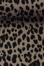 Leopard  zwart/bruin viscose