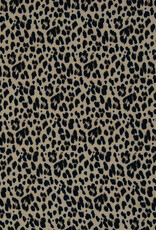 Leopard  zwart/bruin viscose