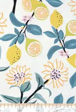 Katia fabrics Lemon and flowers