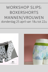 Boxershort voor mannen of vrouwen donderdag 25 april van 18u tot 22u