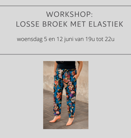 Eenvoudige losse broek met elastiek woensdag 5 en 12 juni