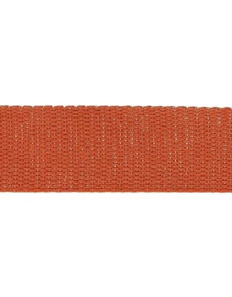 Tassenband glitter  30 mm roest