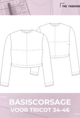 Basispatroon corsage voor  tricot 34-46