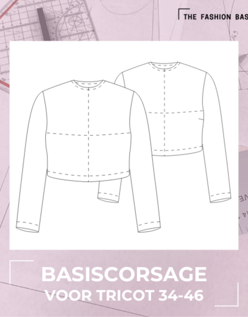 Basispatroon corsage voor  tricot 34-46