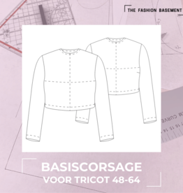 Basispatroon corsage voor  tricot 48-64