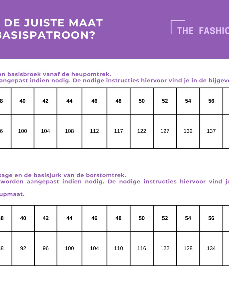 Basispatroon corsage voor  tricot 48-64