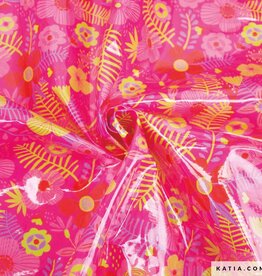 Katia fabrics Gelamineerde katoen tropical fuschia