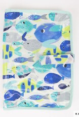 Katia fabrics Gelamineerde katoen tropical neon sea