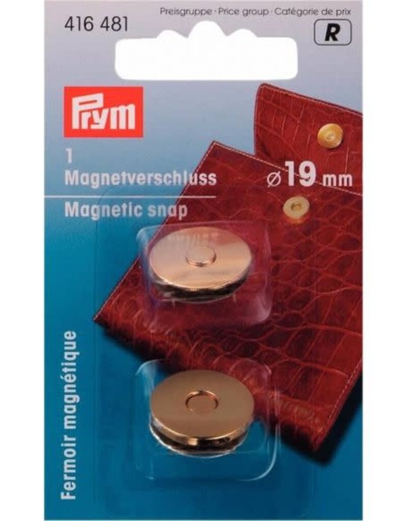 Magneetsluiting 19 mm goudkleurig