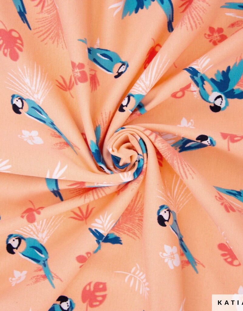 Katia fabrics Surf parrots