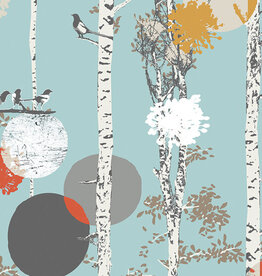 Art Gallery Fabrics Stamped grove midnight