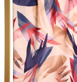 Atelier Jupe Gebroken witte viscose met kleurrijke bladeren