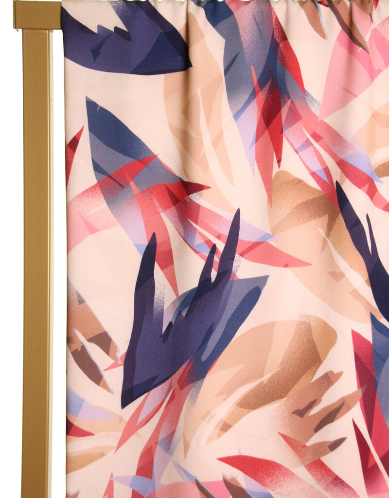 Atelier Jupe Gebroken witte viscose met kleurrijke bladeren