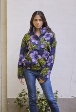 Atelier Jupe Wollen bloemenstof paars en groen