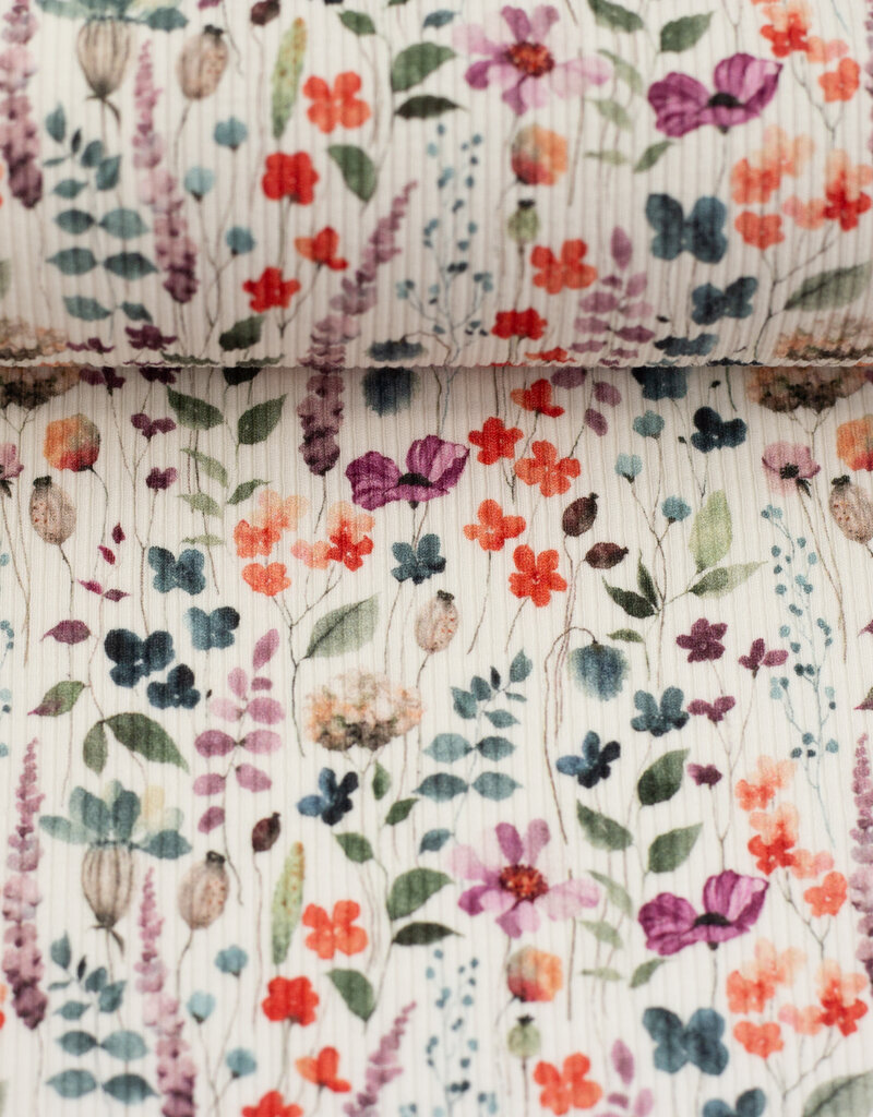 Swafing Ribtricot met bloemen