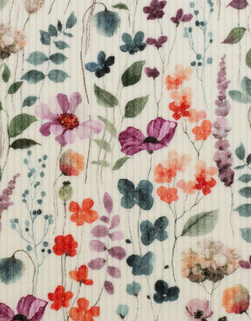 Swafing Ribtricot met bloemen