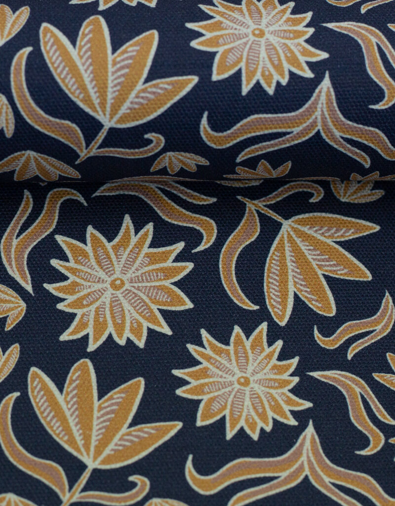 Swafing Retro flowers by Emjo design blue yellow