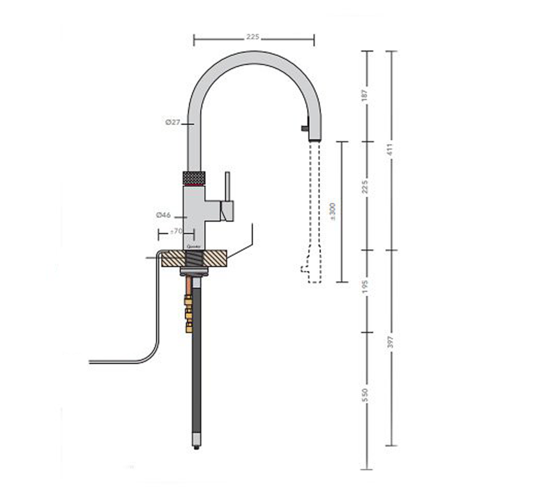 FLEX ROUND ROSE KOPER COMBI