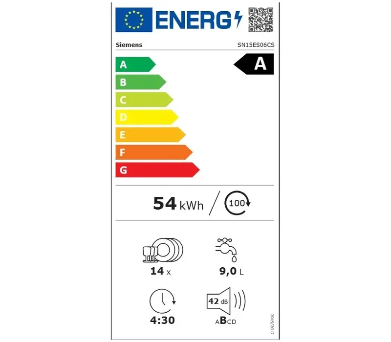 SN15ES06CS extraKlasse NU € 75,- CASHBACK EN 5 JAAR GARANTIE