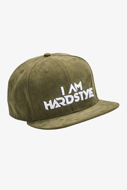 Classic Snapback Cap - Olive Suede