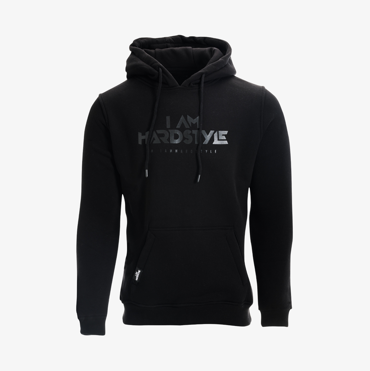 Hoodie (Black/Black) - Logo - I AM HARDSTYLE Shop