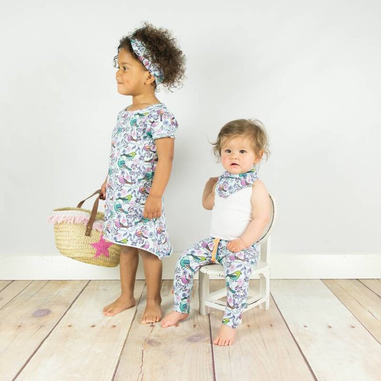 tinymoon Breezy Birds blue / slab bandana sjaal