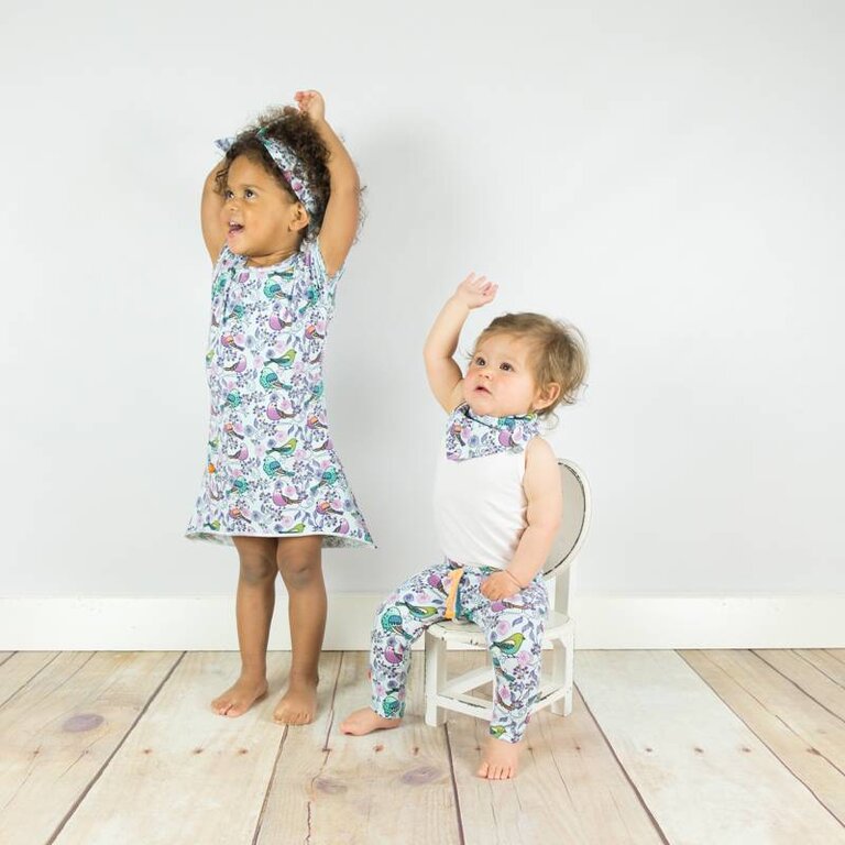 tinymoon Breezy Birds blue / slab bandana sjaal