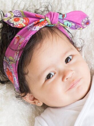 Pink Paisley / haarband strik