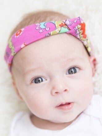 Pink Paisley / haarband knoop