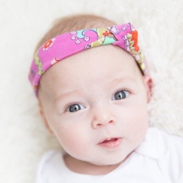 tinymoon Pink Paisley / haarband knoop