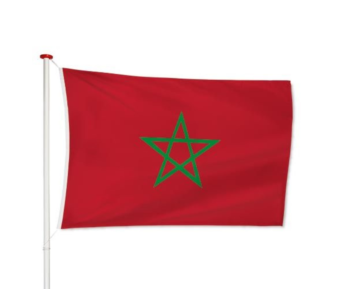 Marokkaanse Vlag voor op de Motorkap - Morroco Fanshop