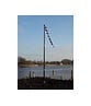 Polyester vlaggenmast conisch 7 meter zwart