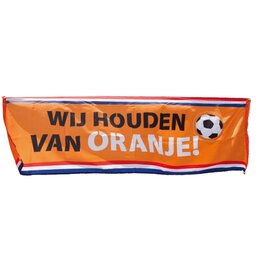 Spandoek Wij houden van Oranje Spandoek Wij houden van Oranje