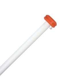Aluminium vlaggenstok wit met knop Aluminium vlaggenstok wit met knop