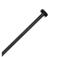 Aluminium vlaggenstok zwart met knop Aluminium vlaggenstok zwart met knop