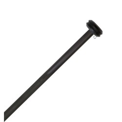 Aluminium vlaggenstok zwart met knop