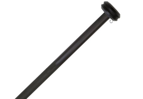 Aluminium vlaggenstok 200cm zwart met knop